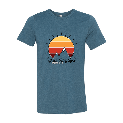 Green Valley Mountain Sunset - Unisex Jersey T - Wears The Mountain