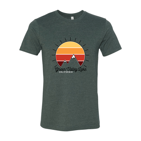 Green Valley Mountain Sunset - Unisex Jersey T - Wears The Mountain