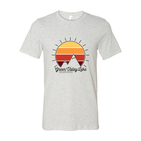Green Valley Mountain Sunset - Unisex Jersey T - Wears The Mountain