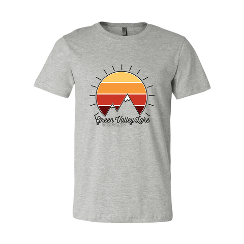 Green Valley Mountain Sunset - Unisex Jersey T - Wears The Mountain