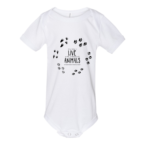 I Live with Animals - Onesie - Wears The Mountain