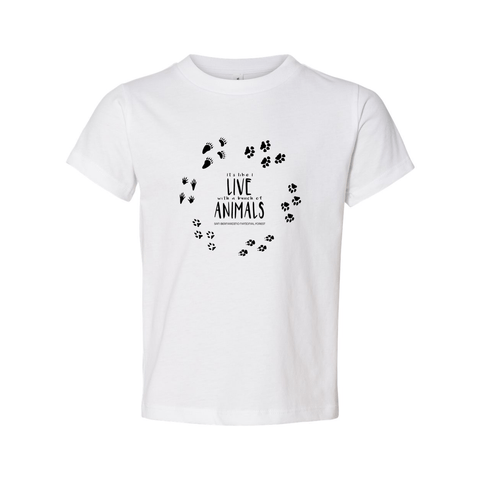 I Live with Animals - Toddler Jersey T - Wears The MountainKids/BabiesPrint Melon Inc.