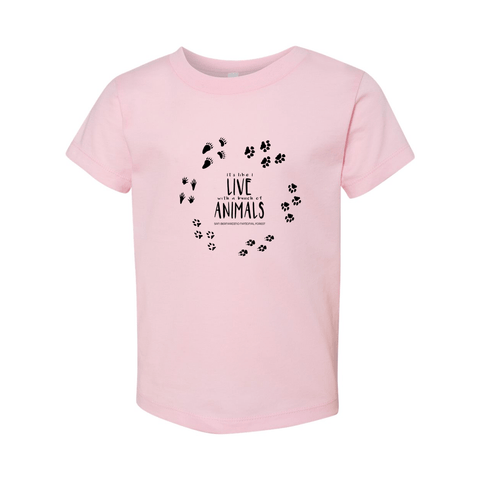 I Live with Animals - Toddler Jersey T - Wears The MountainKids/BabiesPrint Melon Inc.