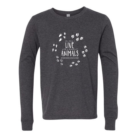 I live with Animals - Youth Long Sleeve T - Wears The MountainLong SleevePrint Melon Inc.