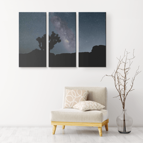 Joshua Tree Milky Way - 3 Piece Canvas - Wears The Mountain