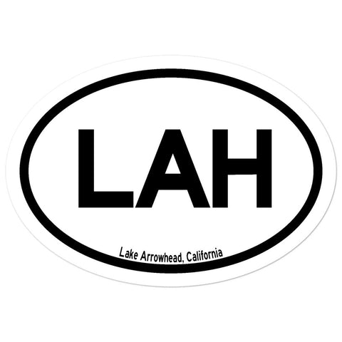 Lake Arrowhead, California - Oval City Sticker - Wears The Mountain