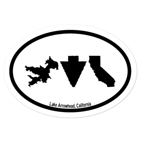 Lake Arrowhead, California - Oval Icon Sticker - Wears The Mountain