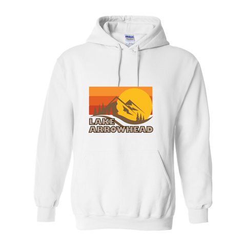 Lake Arrowhead Fall Sunset - Hooded Sweatshirt - Wears The Mountain
