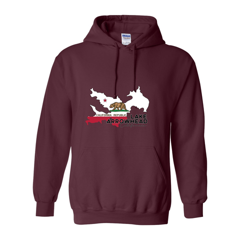 Lake Arrowhead Lake Flag - Hooded Sweatshirt - Wears The Mountain
