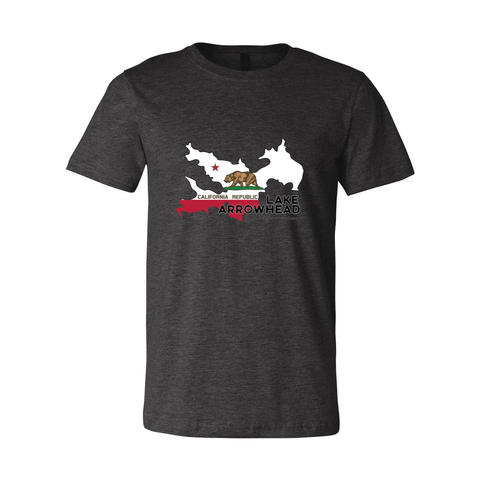 Lake Arrowhead Lake Flag - Unisex Jersey T - Wears The Mountain