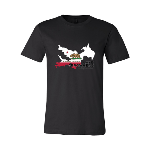 Lake Arrowhead Lake Flag - Unisex Jersey T - Wears The Mountain