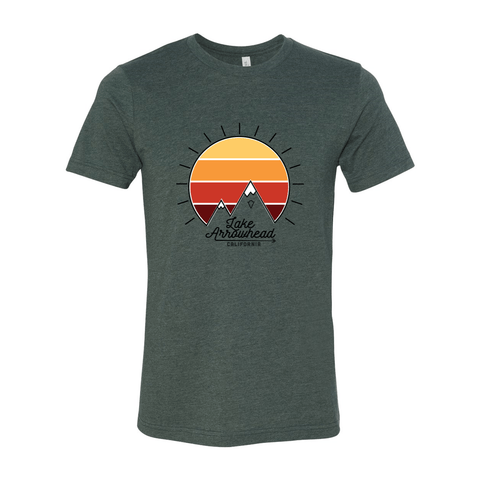 Lake Arrowhead Mountain Sunset - Unisex Jersey T - Wears The Mountain