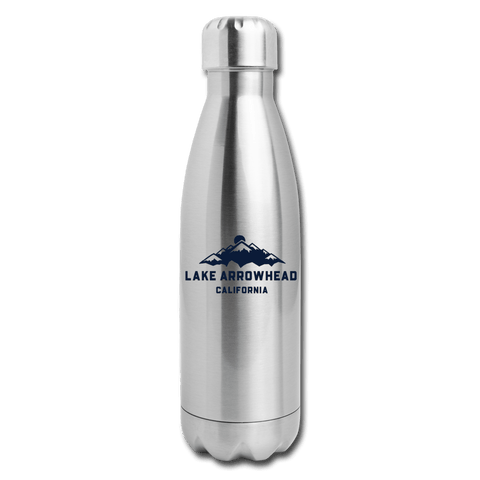 Lake Arrowhead Mountains - Insulated Stainless Steel Water Bottle - silver