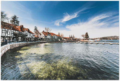 Lake Arrowhead: The Village - Aluminum Print - Wears The Mountain