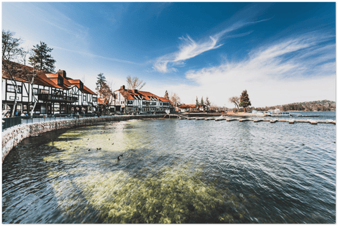 Lake Arrowhead: The Village - Foam Backed Poster - Wears The Mountain