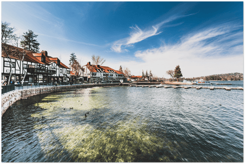 Lake Arrowhead: The Village - Foam Backed Poster - Wears The Mountain