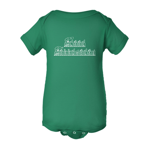 Lake Arrowhead Toy Train - Onesie - Wears The MountainOnesiePrint Melon Inc.