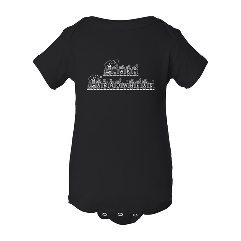 Lake Arrowhead Toy Train - Onesie - Wears The MountainOnesiePrint Melon Inc.