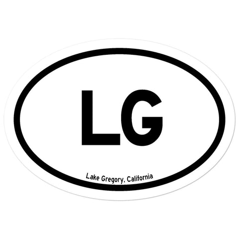 Lake Gregory, California - Oval City Sticker (Warehouse) - Wears The Mountain