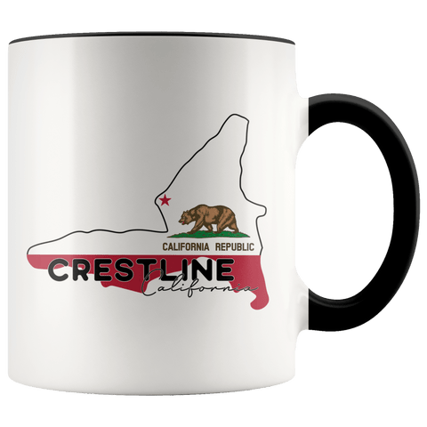 Lake Gregory/Crestline Lake Flag - Accent Coffee Mug - Wears The Mountain