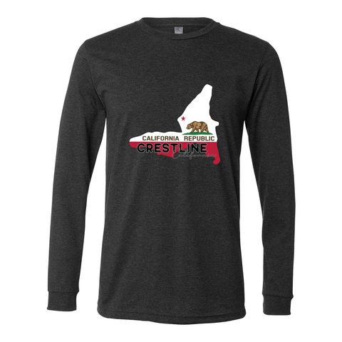 Lake Gregory/Crestline Lake Flag - Long Sleeve Jersey T - Wears The Mountain