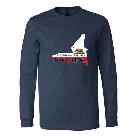 Lake Gregory/Crestline Lake Flag - Long Sleeve Jersey T - Wears The Mountain