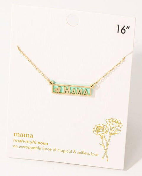Mama Heart Bar - Necklace - Wears The MountainWears The Mountain
