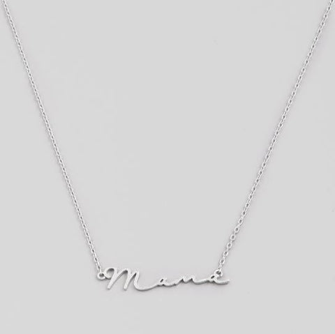 Mama Script - Necklace - Wears The MountainWears The Mountain