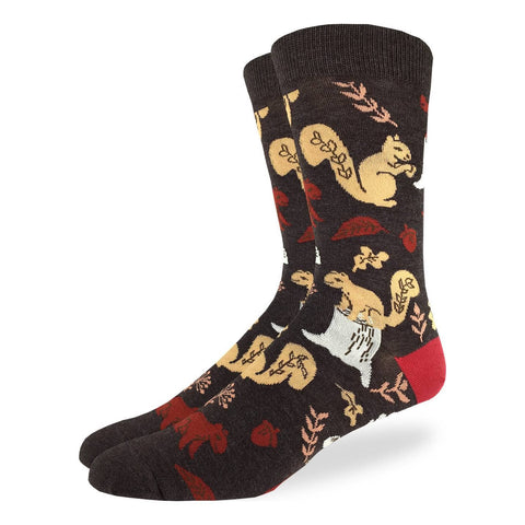 Men's Woodland Squirrel Socks - Wears The MountainSocksGood Luck Sock