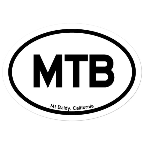 Mount Baldy, California - Oval City Sticker - Wears The Mountain