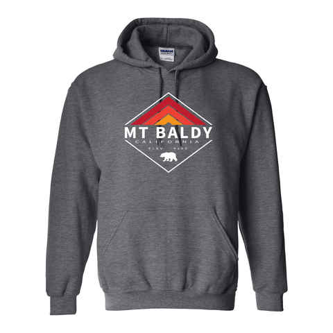 Mt Baldy Retro Diamond - Hooded Sweatshirt - Wears The MountainSweaters/HoodiesPrint Melon Inc.