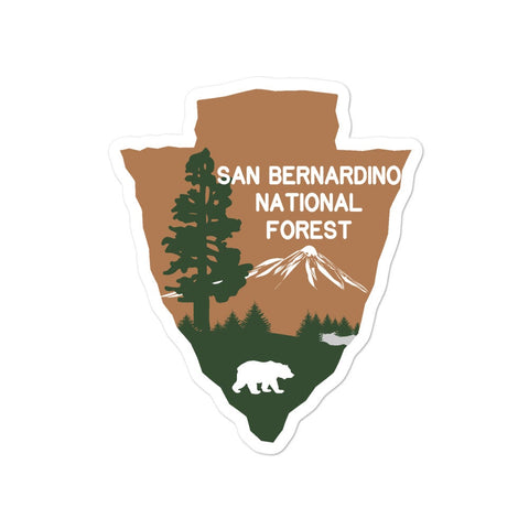 National Park Services Arrowhead - San Bernardino National Forest - Sticker - Wears The Mountain