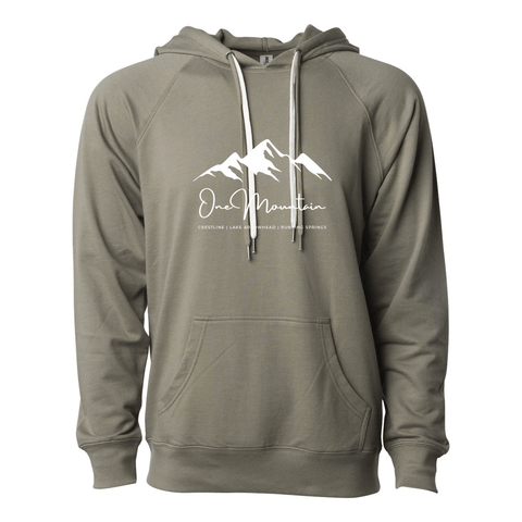 One Mountain: Range - Premium Lightweight Hooded Sweatshirt - Wears The MountainSweaters/HoodiesPrint Melon Inc.