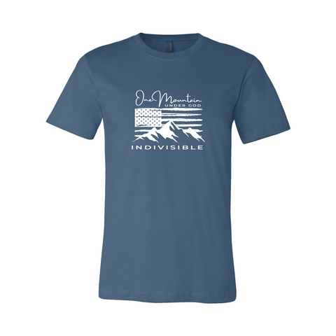 One Mountain, Under God, Indivisible - Unisex Premium Jersey T - Wears The MountainT-ShirtsPrint Melon Inc.
