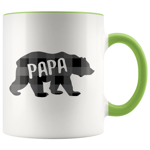 Papa Bear - Accent Coffee Mug - Wears The Mountain