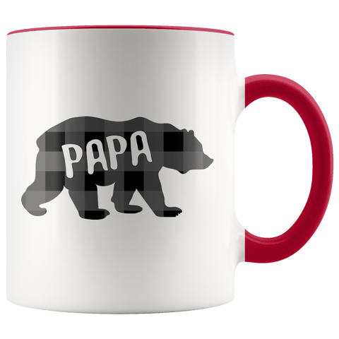 Papa Bear - Accent Coffee Mug - Wears The Mountain