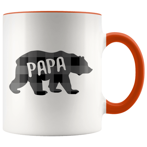 Papa Bear - Accent Coffee Mug - Wears The Mountain