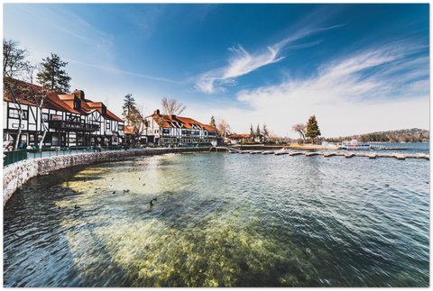Lake Arrowhead: The Village - Aluminum Print - Wears The Mountain