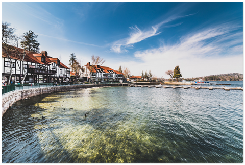 Lake Arrowhead: The Village - Aluminum Print - Wears The Mountain