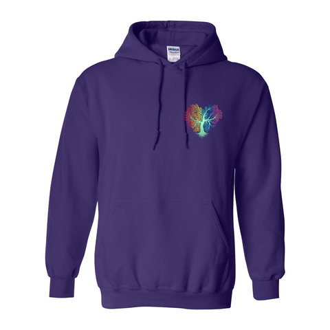 Rainbow Heart Tree - Hoodie - Wears The MountainSweaters/HoodiesPrint Melon Inc.