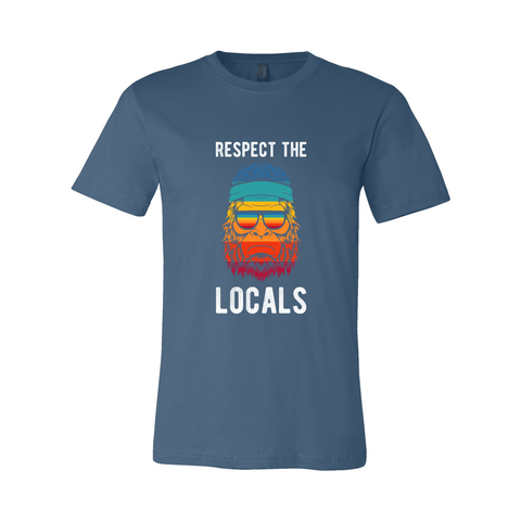 Respect the Locals: Rainbow Sasquatch - Unisex Jersey T - Wears The MountainT-ShirtsPrint Melon Inc.