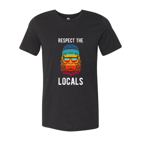 Respect the Locals: Rainbow Sasquatch - Unisex Jersey T - Wears The MountainT-ShirtsPrint Melon Inc.
