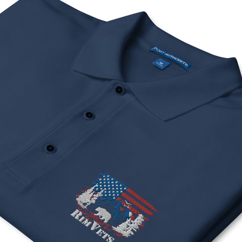 Rim Vets - Embroidered Dry Fit Polo (extended sizes) - Wears The MountainWears The Mountain
