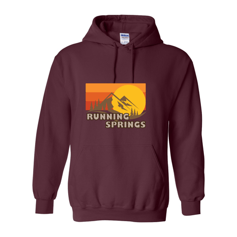 Running Spring Fall Sunset - Hooded Sweatshirt - Wears The Mountain