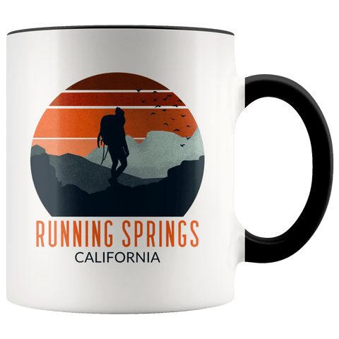 Running Springs Backpacker Sunset - Accent Coffee Mug - Wears The Mountain