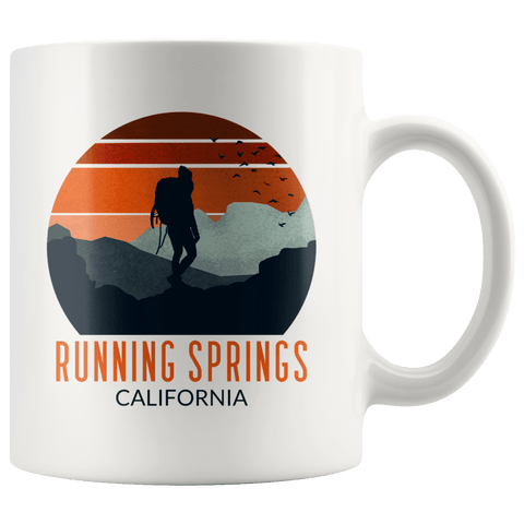 Running Springs Backpacker Sunset - Accent Coffee Mug - Wears The Mountain