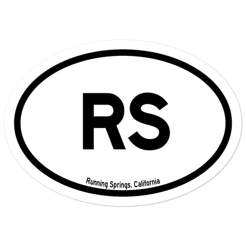 Running Springs, California - Oval City Sticker - Wears The MountainStickersPrintful