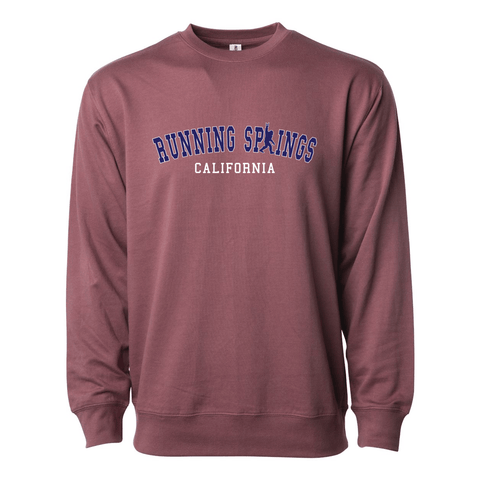 Running Springs College Sasquatch - Lightweight Crewneck Sweatshirt - Wears The MountainSweaters/HoodiesPrint Melon Inc.