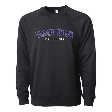 Running Springs College Sasquatch - Lightweight Crewneck Sweatshirt - Wears The MountainSweaters/HoodiesPrint Melon Inc.