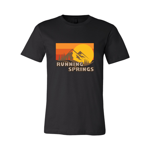 Running Springs Fall Sunset - Unisex Jersey T - Wears The Mountain